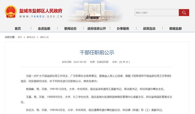 东兴市最新任职前公示公告