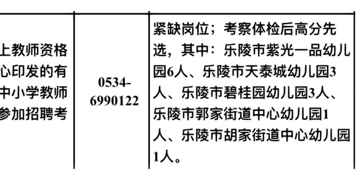 乐陵市特殊教育事业单位招聘信息与解读速递